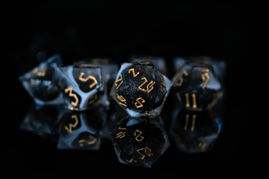 Misty Mountain Gaming: Smoke and Mirrors Liquid Core Dice Set