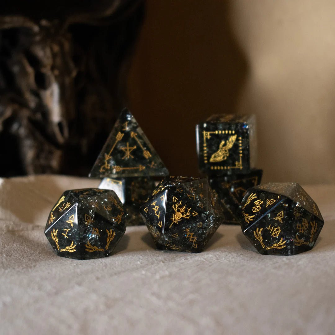 Misty Mountain Gaming: Wendigo Shattered Glass Dice Set