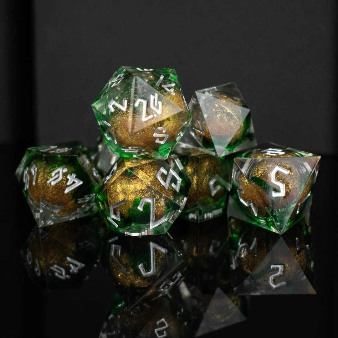 Misty Mountain Gaming:Pot O' Gold Liquid Core Dice Set