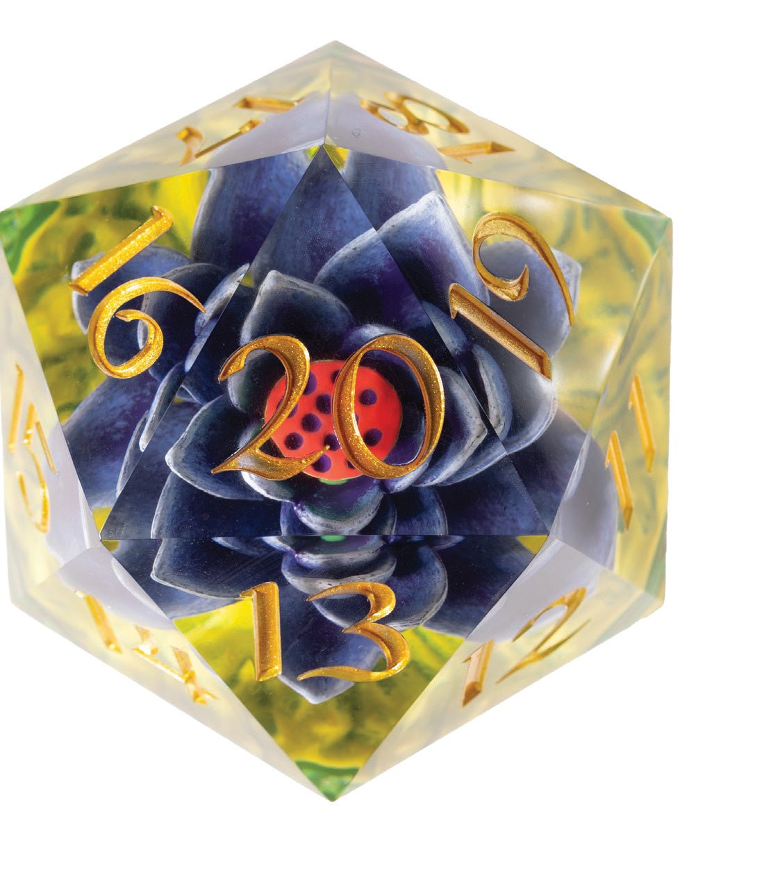 Sirius Dice: Black Lotus - 54mm Spindown D20 Dice
