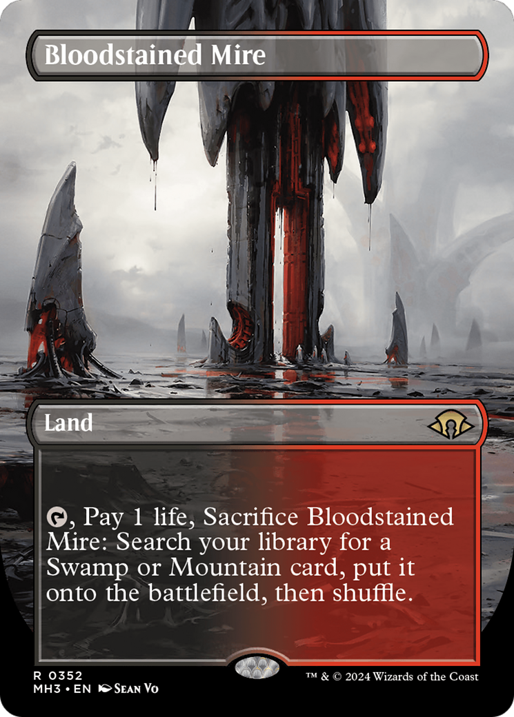 Collection of Bloodstained Mire (Borderless) [Modern Horizons 3] in a gallery layout