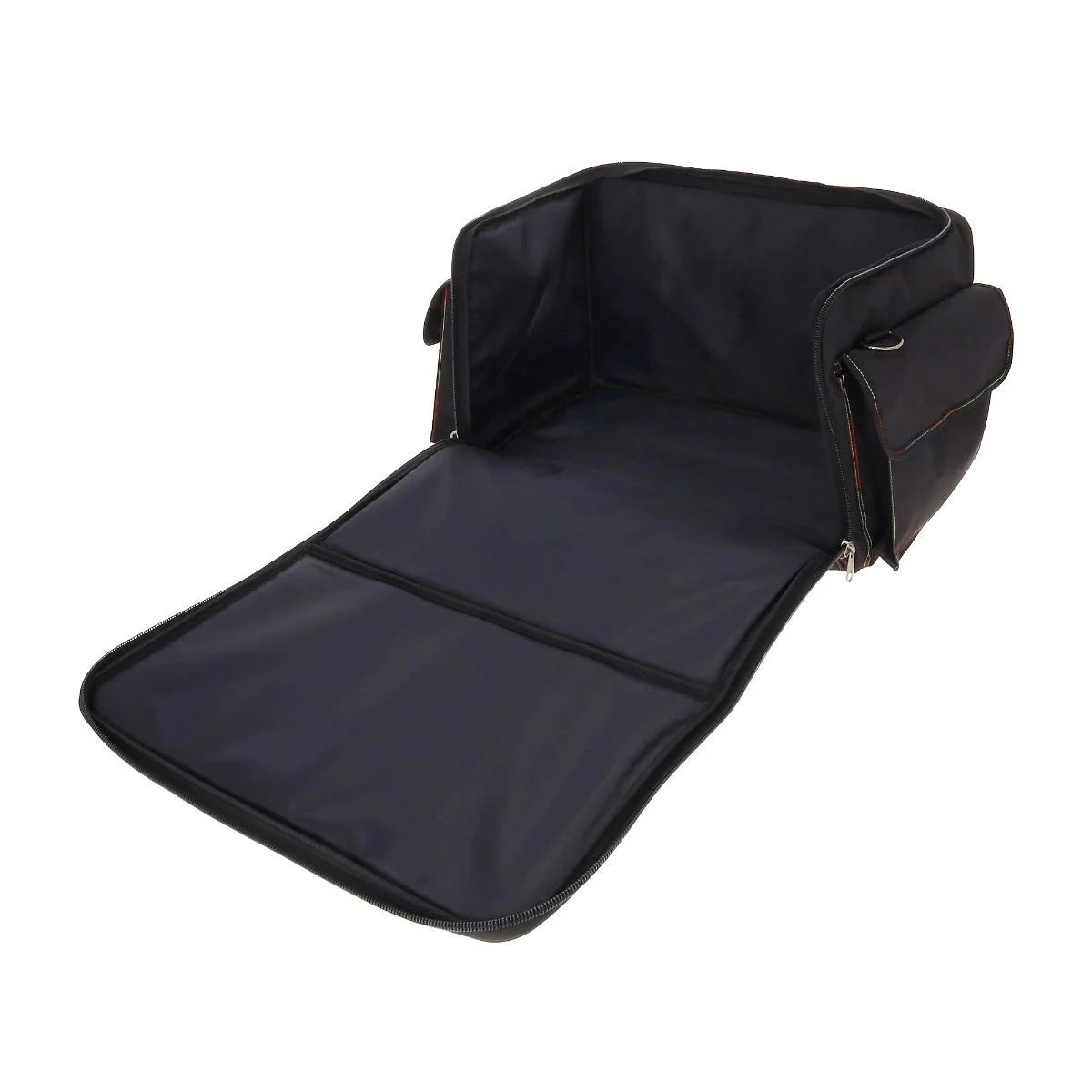 Black Spectrum board game bag by BCW Supplies, featuring a spacious interior and zippered closure for secure storage.