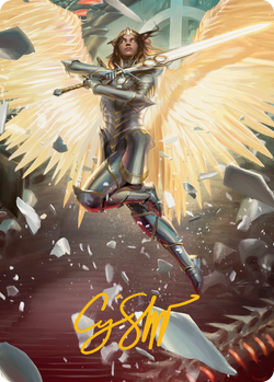 Collection of Archangel Elspeth Art Card (Gold-Stamped Signature) [March of the Machine Art Series] in a gallery layout