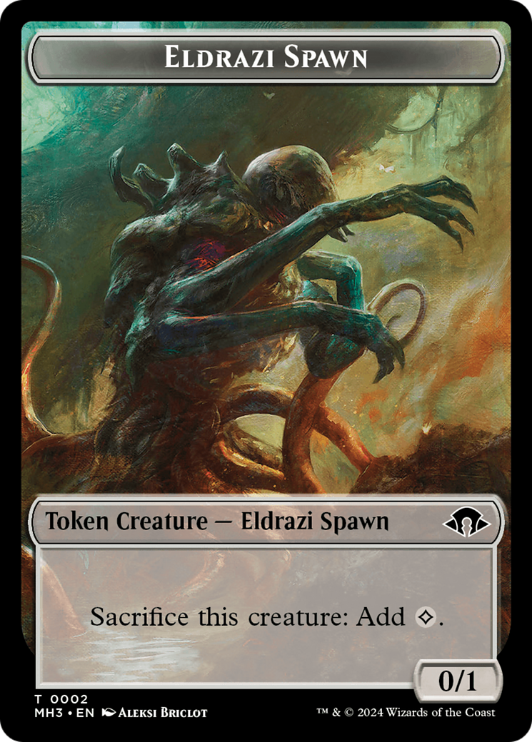 Eldrazi Spawn // Moonfolk Double-Sided Token [Modern Horizons 3 Tokens]