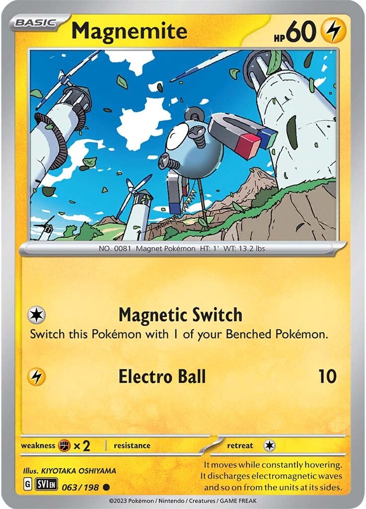 Collection of Magnemite (063/198) [Scarlet & Violet: Base Set] in a gallery layout