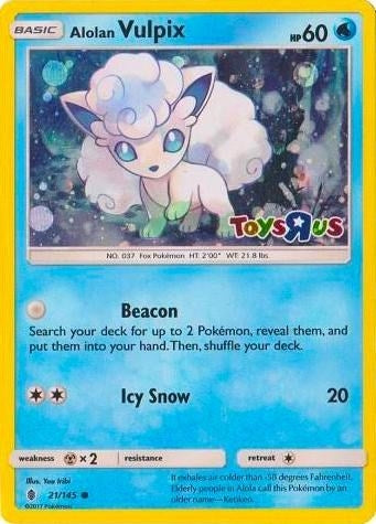 Image for Alolan Vulpix - 21/145 (Toys R Us Promo) (21) (MCAP)