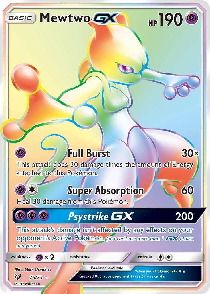 Image for Mewtwo GX (Secret) (76) (SHL)