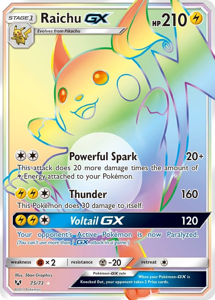 Image for Raichu GX (Secret) (75) (SHL)