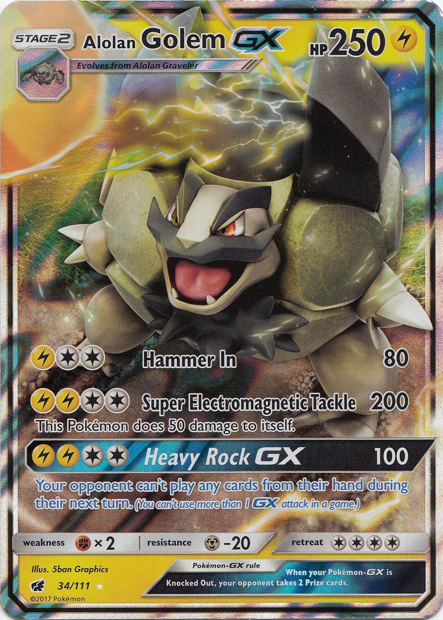 Image for Alolan Golem GX (34) (SM04)