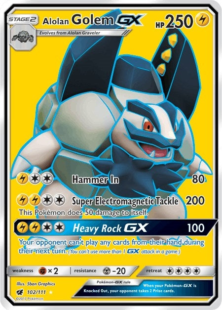Image for Alolan Golem GX (Full Art) (102) (SM04)