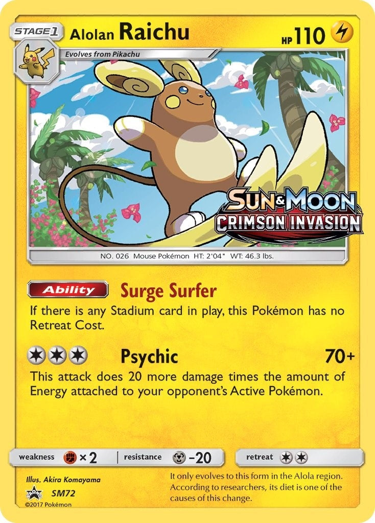 Image for Alolan Raichu - SM72 (Prerelease) (72) (SMP)