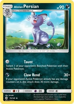 Image for Alolan Persian - 79/149 (Cosmos Holo) (79) (BLE)