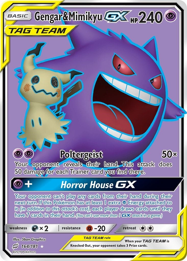 Image for Gengar & Mimikyu GX (Full Art) (164) (SM9)