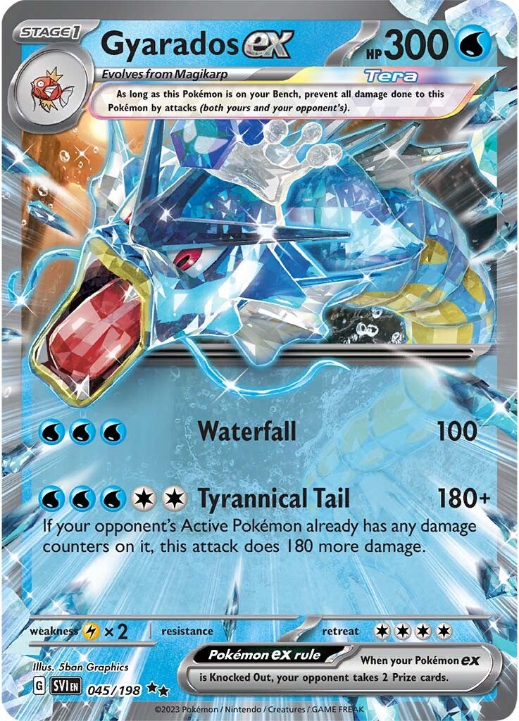 Collection of Gyarados ex (045/198) [Scarlet & Violet: Base Set] in a gallery layout