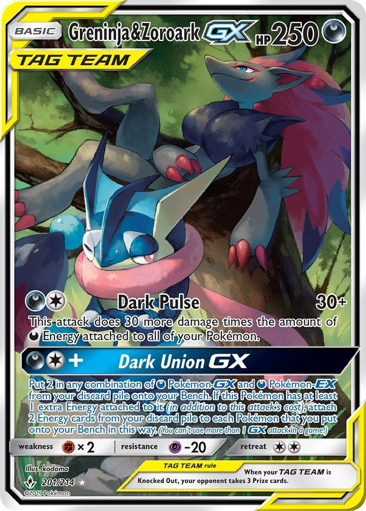 Image for Greninja & Zoroark GX (201) (Alternate Full Art) (201) (SM10)