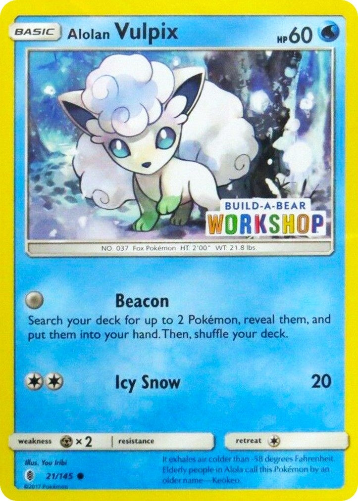 Image for Alolan Vulpix - 21/145 (Build-A-Bear Workshop Exclusive) (21) (MCAP)