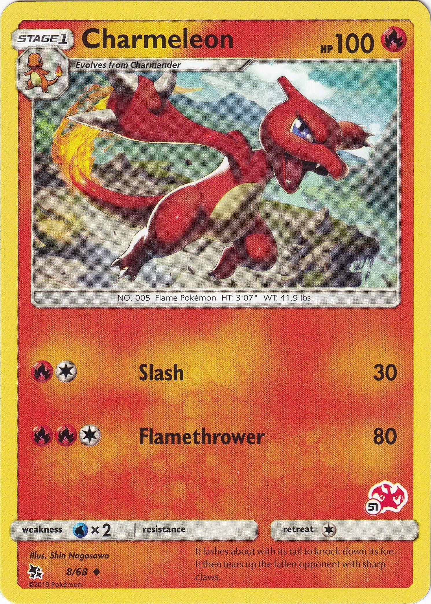 Image for Charmeleon - 8/68 (#51 Charizard Stamped) (8) (BTA)