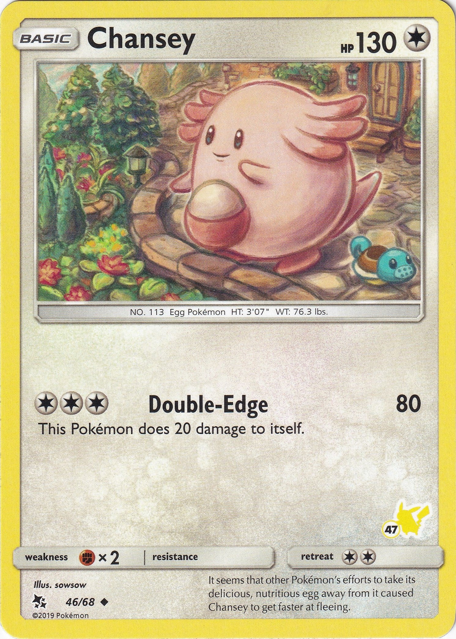 Image for Chansey - 46/68 (#47 Pikachu Stamped) (46) (BTA)