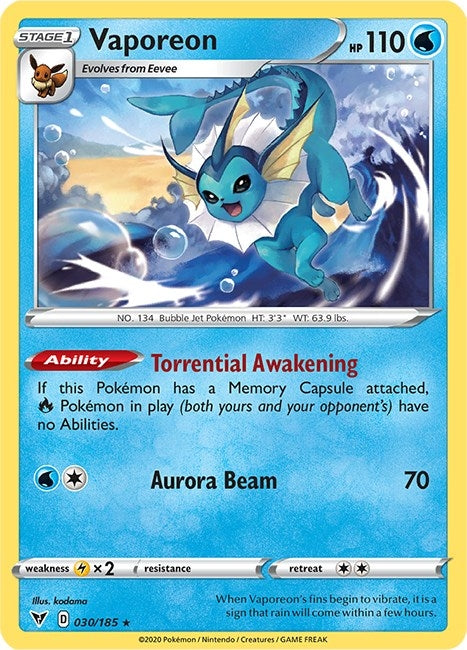Image for Vaporeon (30) (SWSH04)
