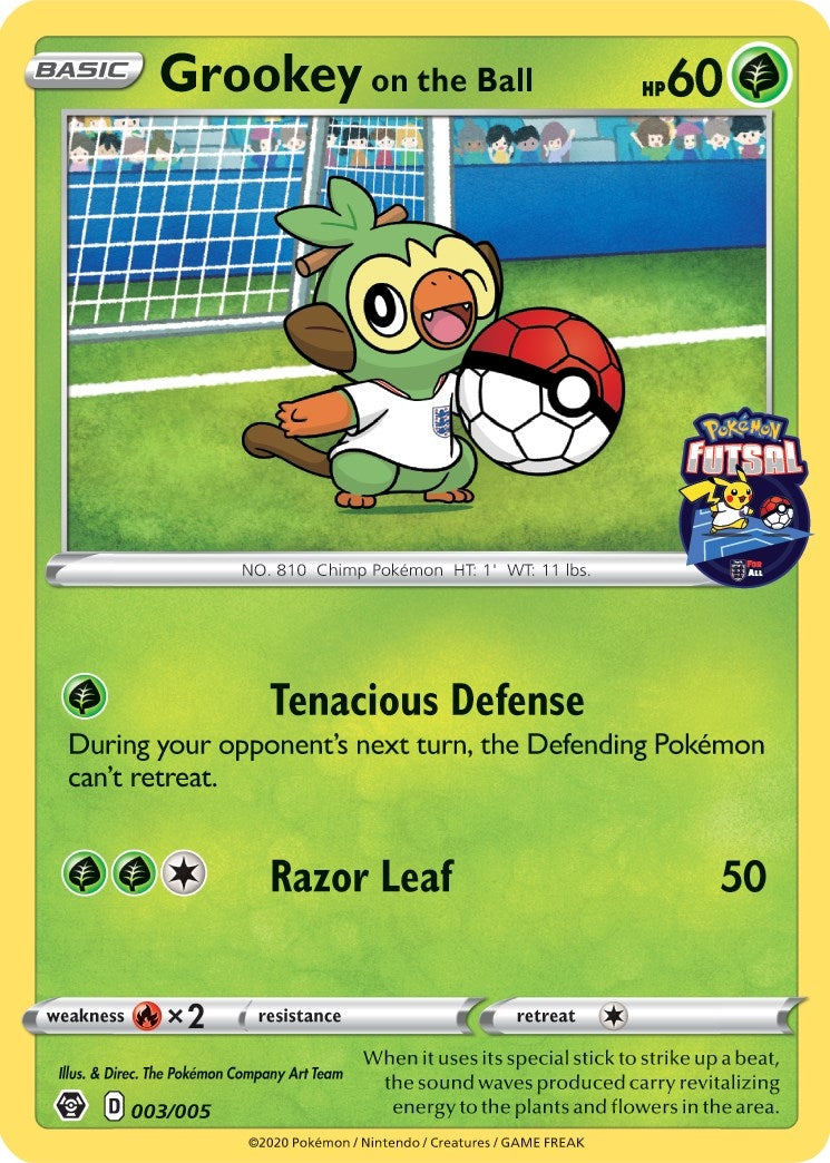 Image for Grookey on the Ball - 003/005 (Pokemon Futsal) (3) (MCAP)