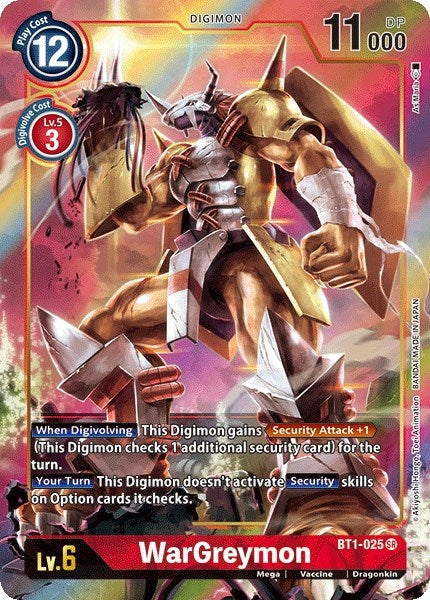 WarGreymon (Alternate Art) (BT1-025 SR) (Release Special Booster 1.0) (BT01-03A)