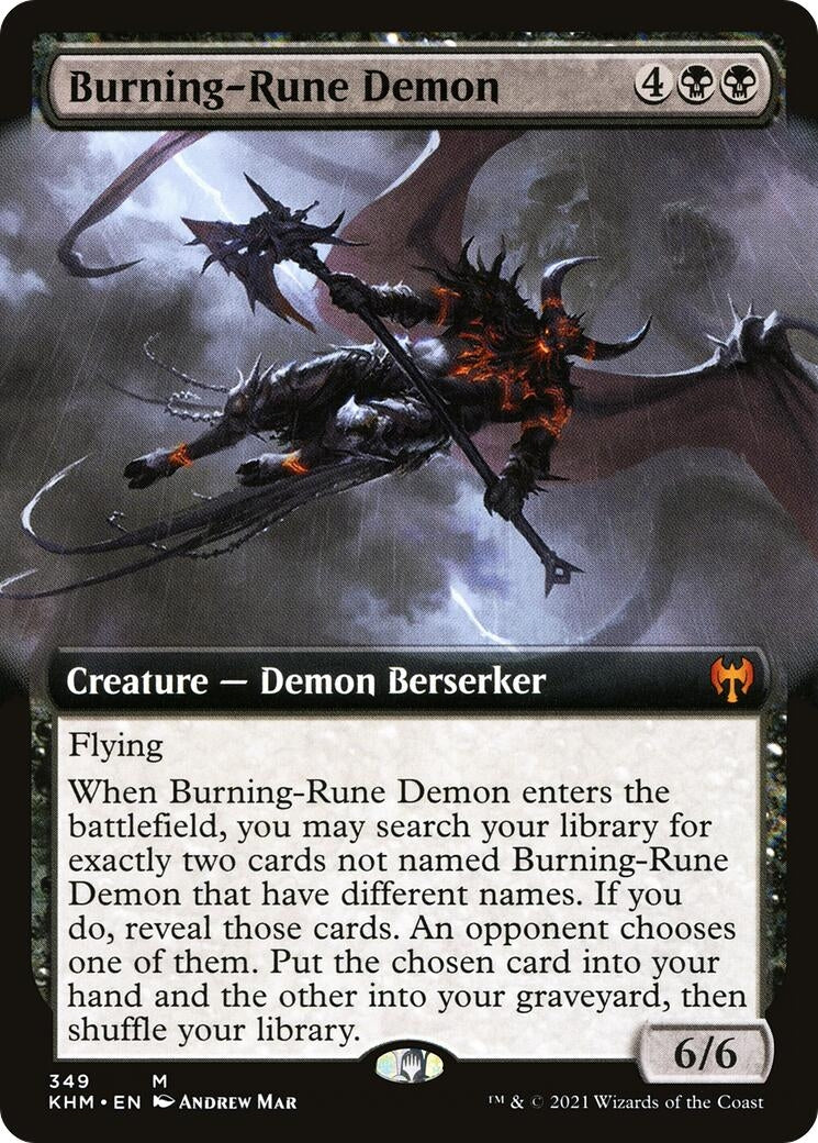 Image for Burning-Rune Demon (Extended Art) (349) (KHM)