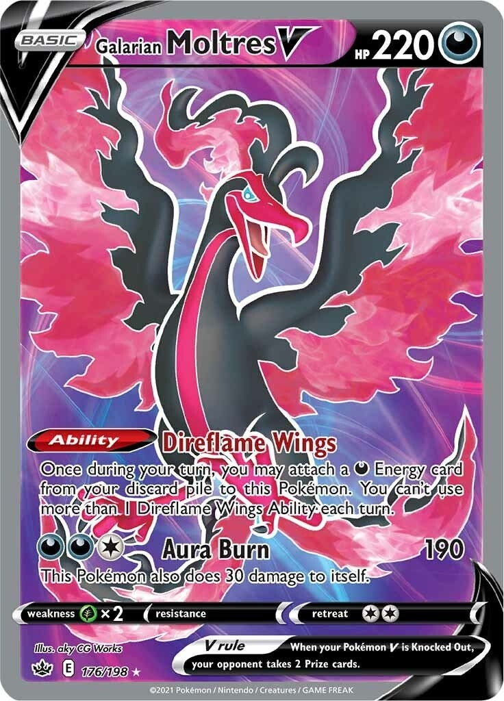 Image for Galarian Moltres V (Full Art) (176) (SWSH06)