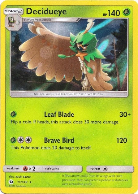 Image for Decidueye - 11/149 (Water Web Holo) (11) (MCAP)