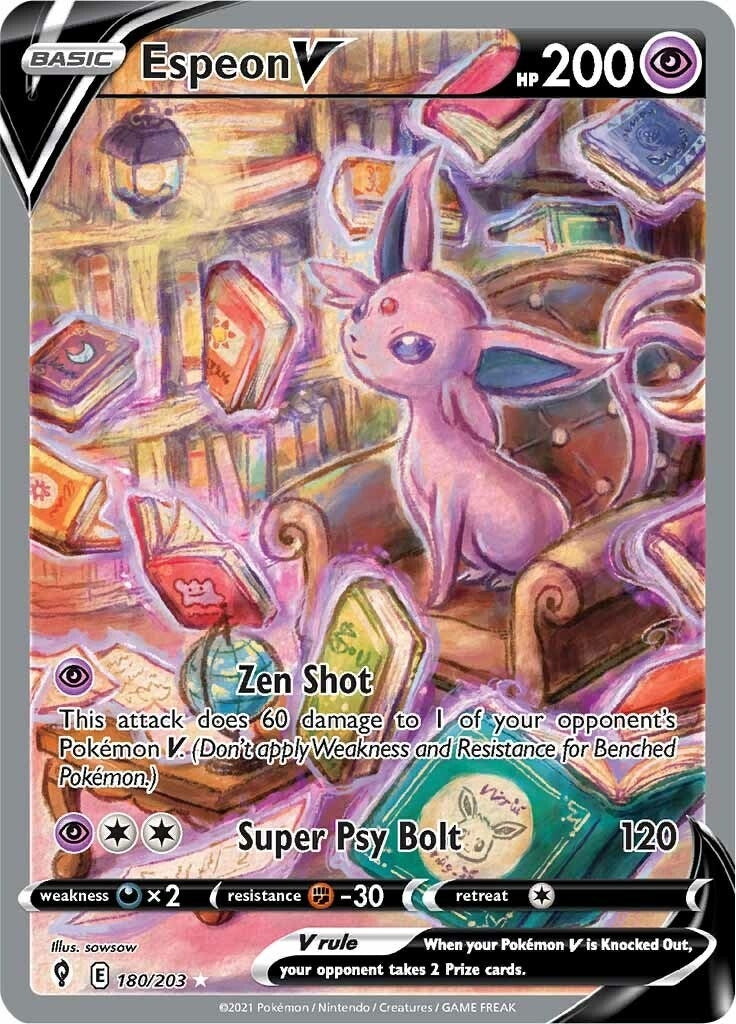 Image for Espeon V (Alternate Full Art) (180) (SWSH07)