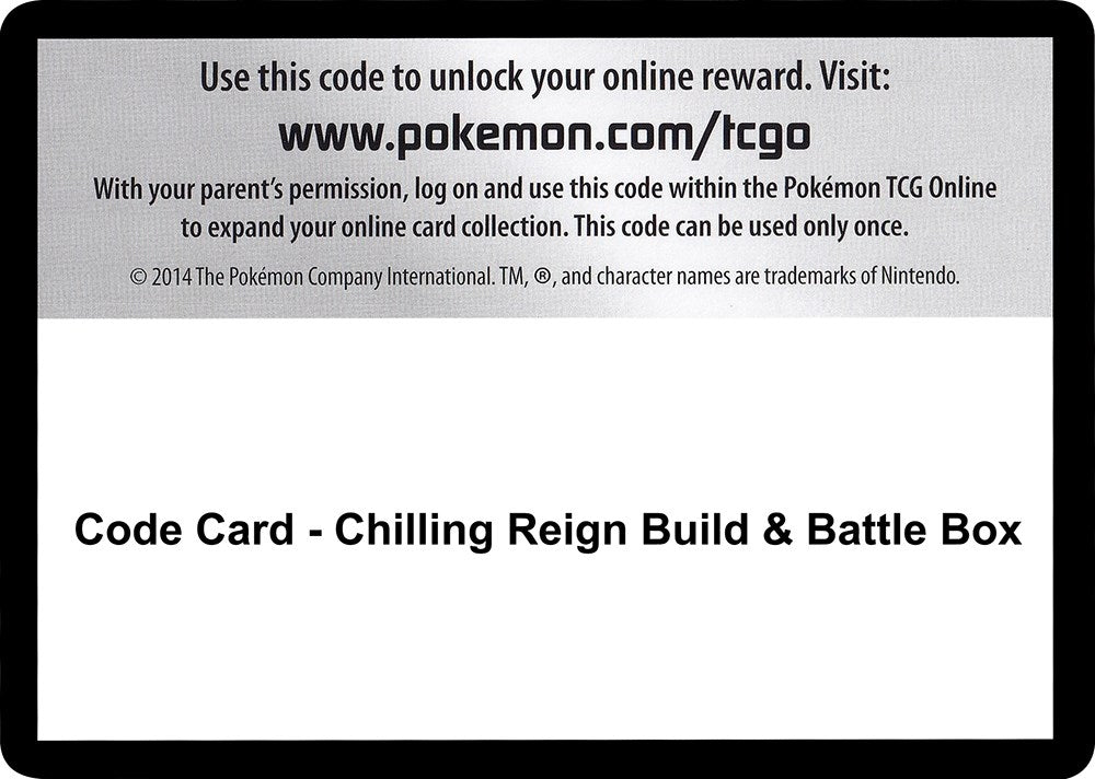 Image for Code Card - Chilling Reign Build & Battle Box (SWSH06)