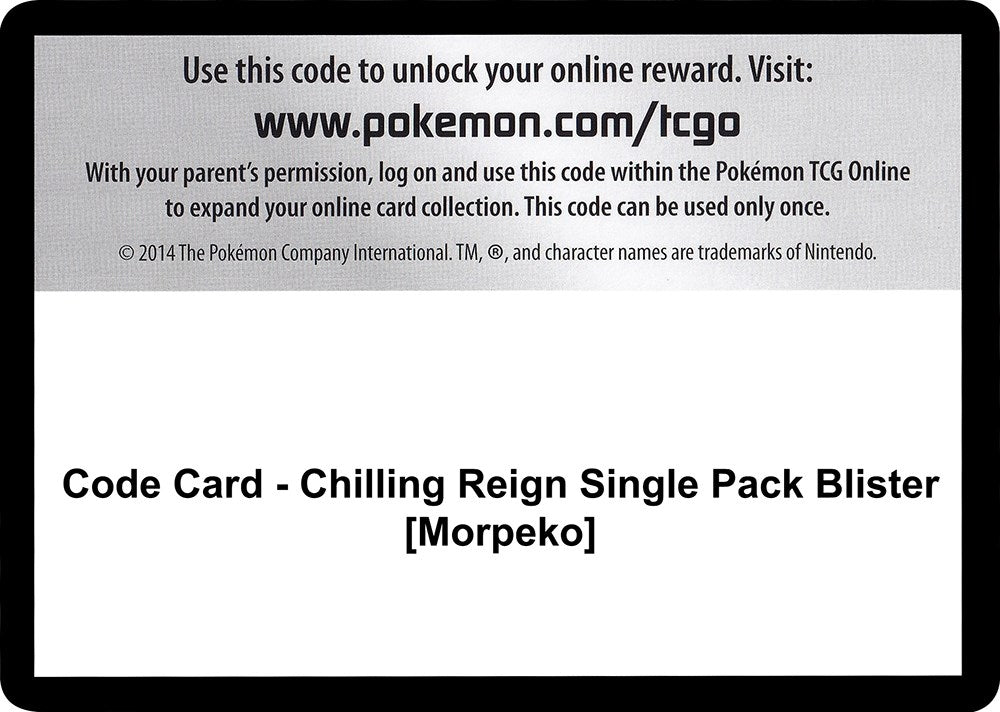 Image for Code Card - Chilling Reign Single Pack Blister [Morpeko] (SWSH06)