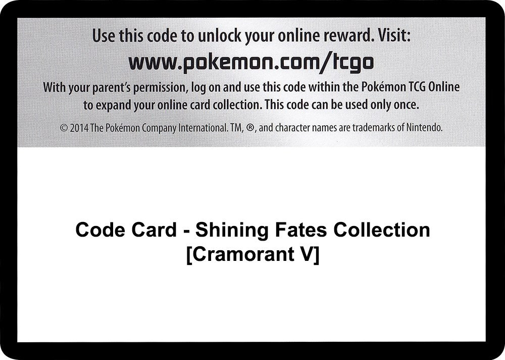 Image for Code Card - Shining Fates Collection [Cramorant V] (SHF)