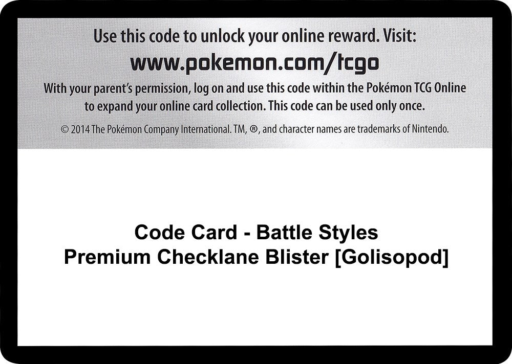 Image for Code Card - Battle Styles Premium Checklane Blister [Golisopod] (SWSH05)