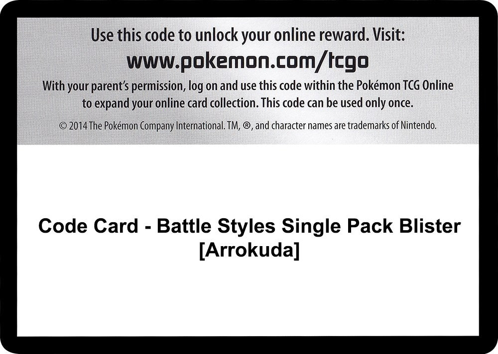 Image for Code Card - Battle Styles Single Pack Blister [Arrokuda] (SWSH05)