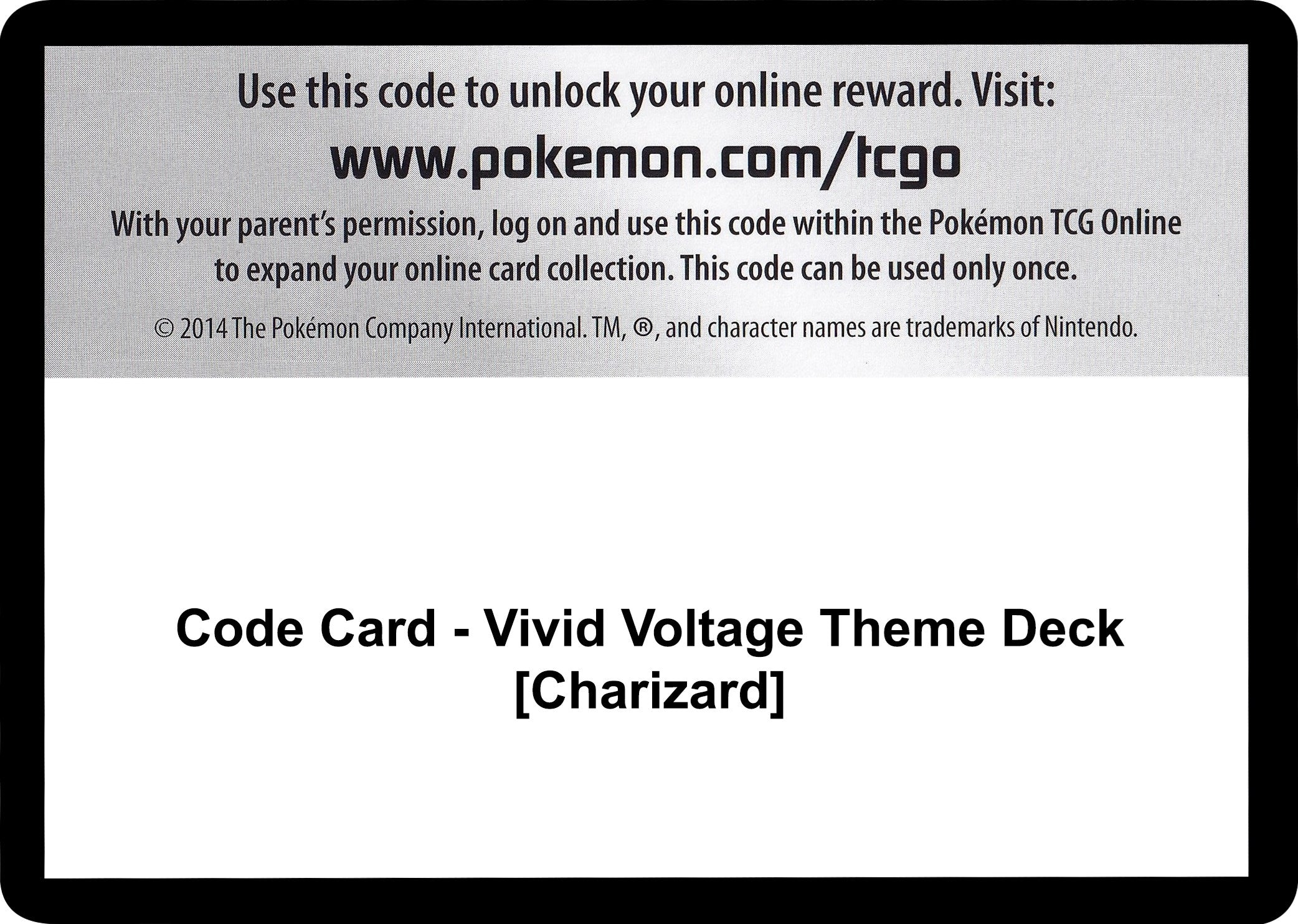 Image for Code Card - Vivid Voltage Theme Deck [Charizard] (SWSH04)