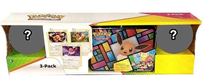 Image for Costco Pokemon Collector 3-Pack: Eevee Treasure Chest + 2 Poke Ball Tins - Pokemon