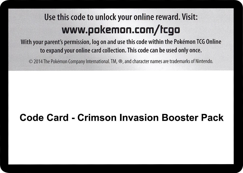 Image for Code Card - Crimson Invasion Booster Pack (SM04)
