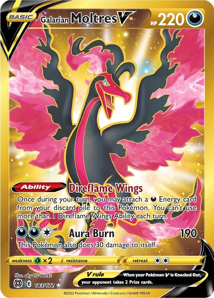 Image for Galarian Moltres V (Secret) (183) (SWSH09)