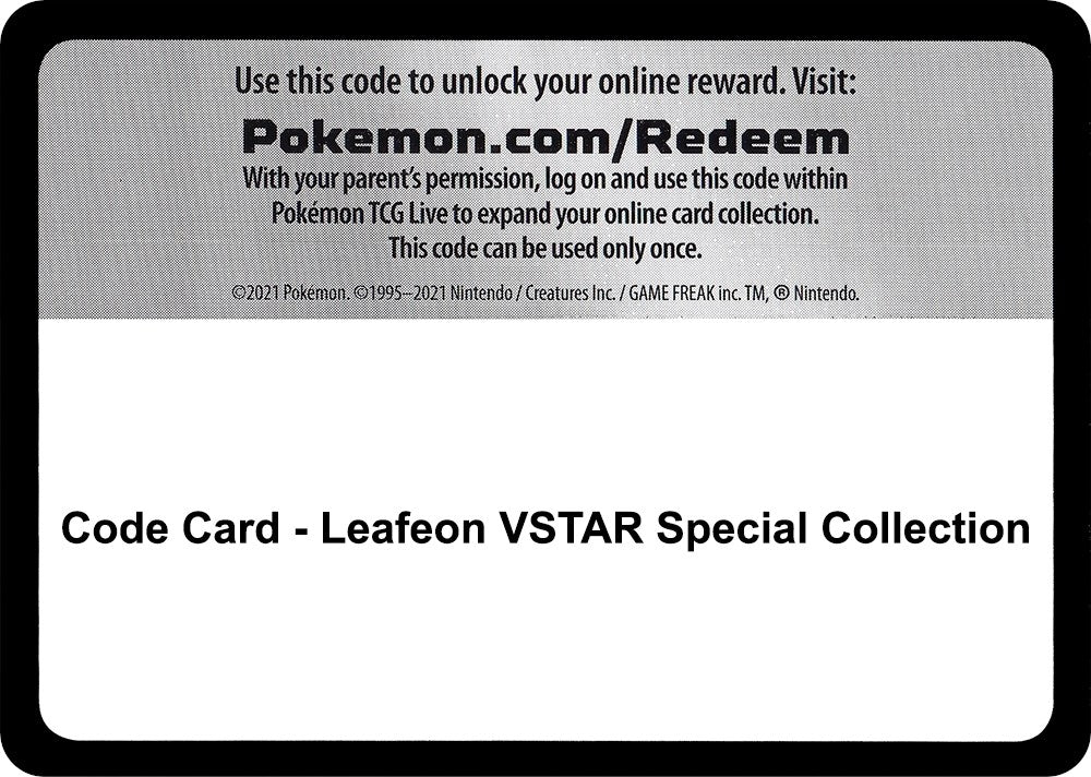 Image for Code Card - Leafeon VSTAR Special Collection (SWSH09)