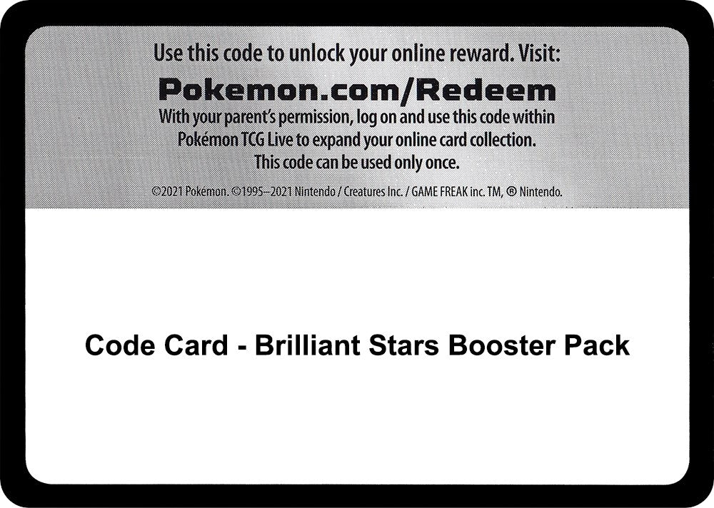 Image for Code Card - Brilliant Stars Booster Pack (SWSH09)