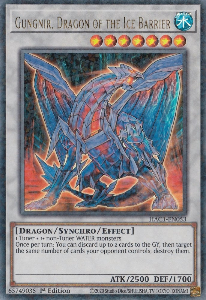 Image for Gungnir, Dragon of the Ice Barrier (Duel Terminal) (1053) (HAC1)