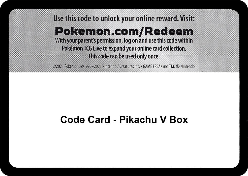 Image for Code Card - Pikachu V Box (MCAP)