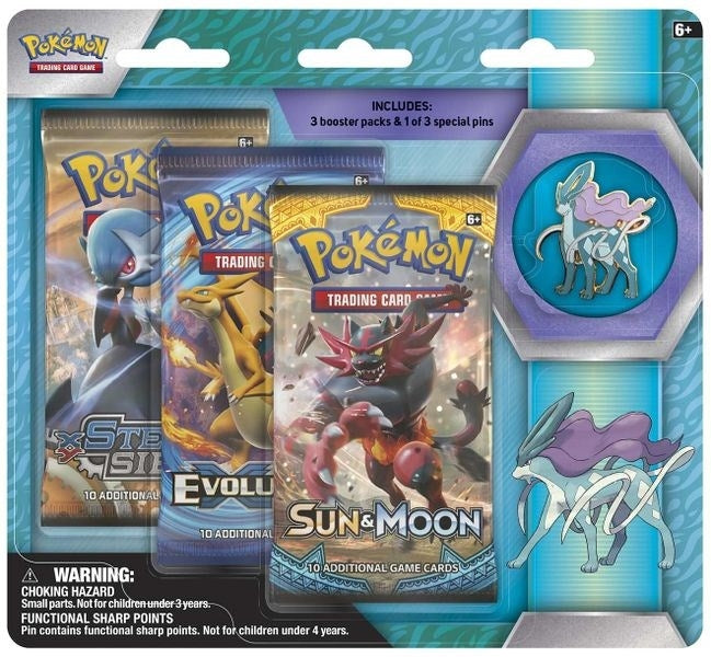 Image for Legendary Beasts Collector Pin 3 Pack Blister [Suicune] - Pokemon