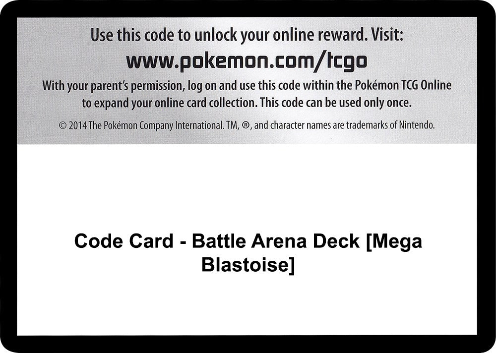 Image for Code Card - Battle Arena Deck [Mega Blastoise] (CES)