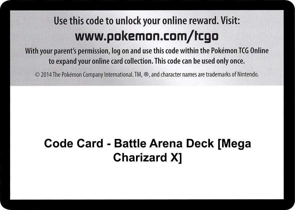 Image for Code Card - Battle Arena Deck [Mega Charizard X] (CES)
