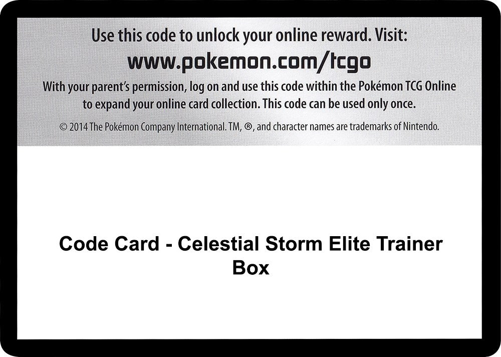 Image for Code Card - Celestial Storm Elite Trainer Box (CES)