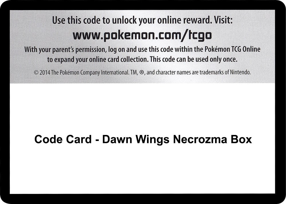 Image for Code Card - Dawn Wings Necrozma Box (SM06)