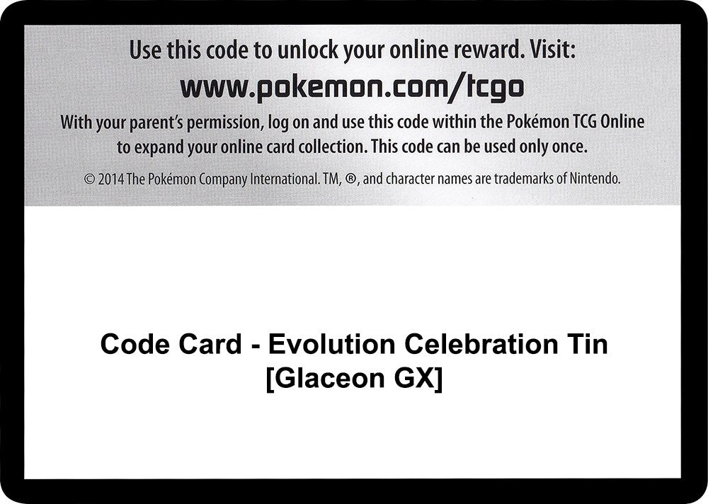 Image for Code Card - Evolution Celebration Tin [Glaceon GX] (CES)