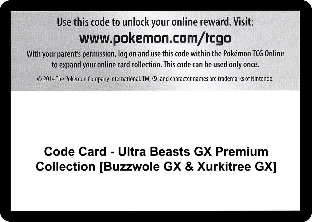 Image for Code Card - Ultra Beasts GX Premium Collection [Buzzwole GX & Xurkitree GX] (SM04)