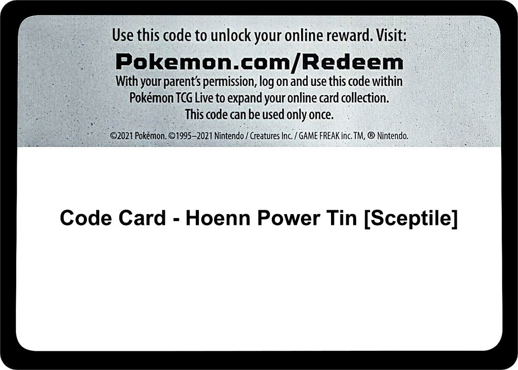 Image for Code Card - Hoenn Power Tin [Sceptile] (MCAP)